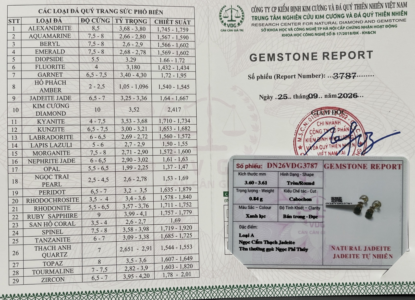 Bông tai Lục Lam Ngọc Phỉ Thuý Type A