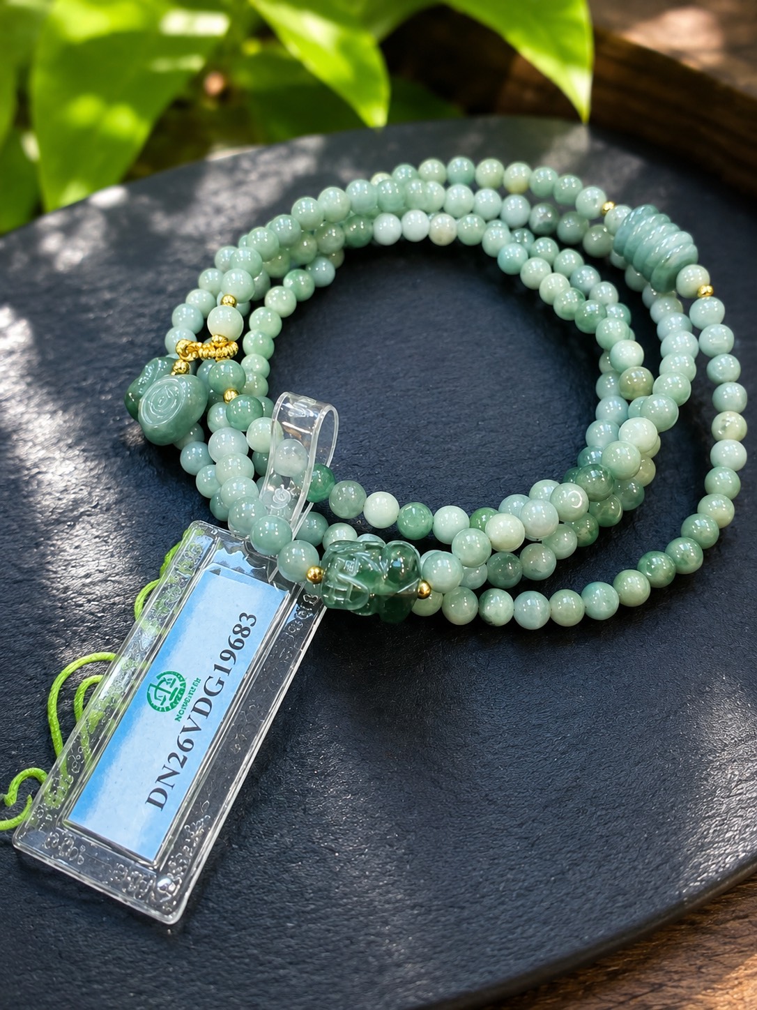 Chuỗi Vòng Tay Ngọc Cẩm Thạch Jadeite - Túi Tiền, Tỳ hưu, Ngũ điếu - 5 li