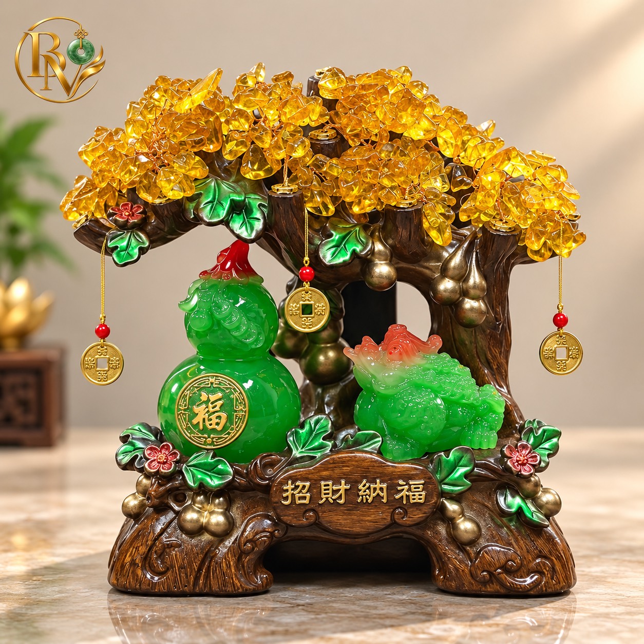 Cây Chiêu Tài Tiến Bảo Hồ Lô Cóc Thiềm Thừ - Xanh