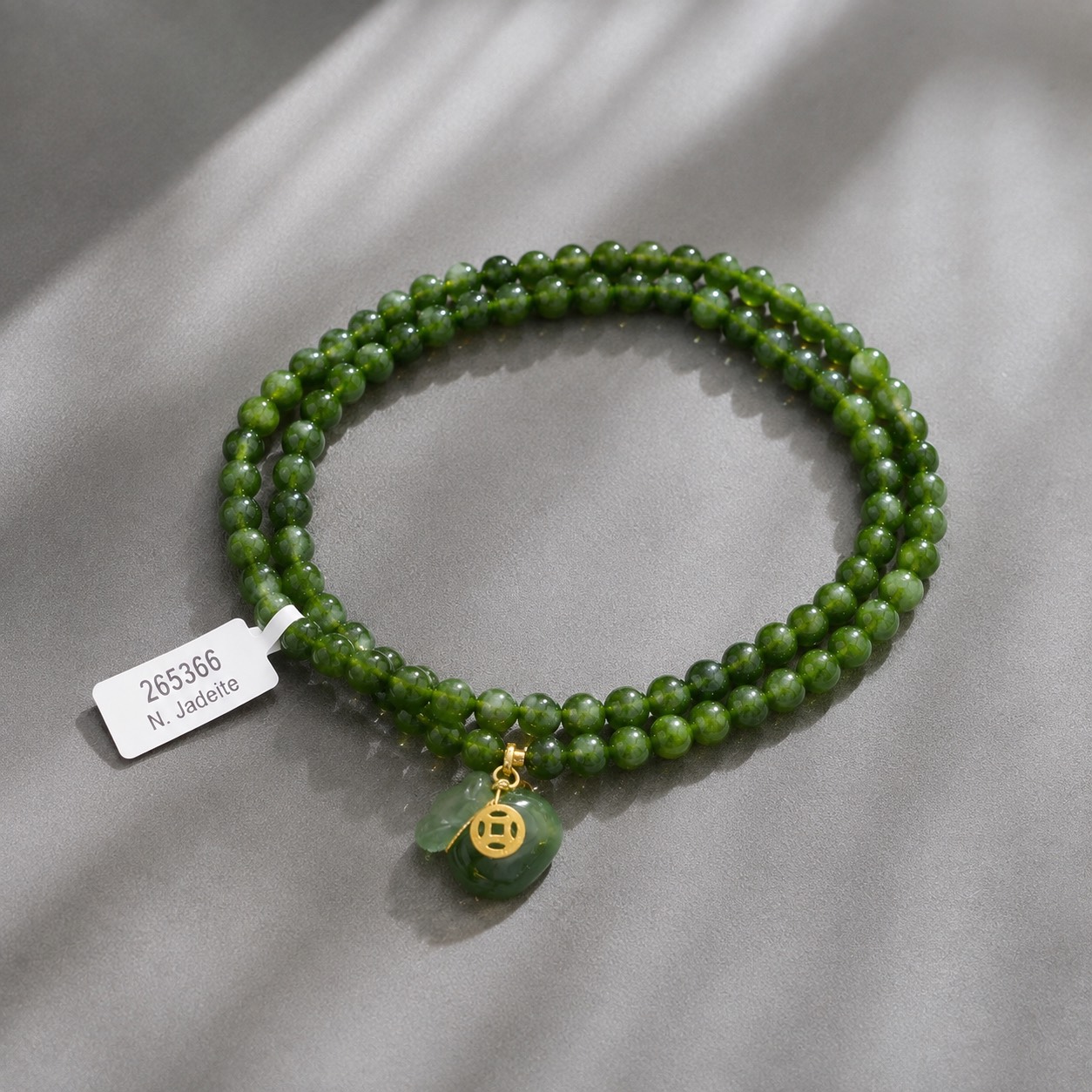 Chuỗi Vòng Tay Ngọc Bích Type A mix Charm - Túi Tiền