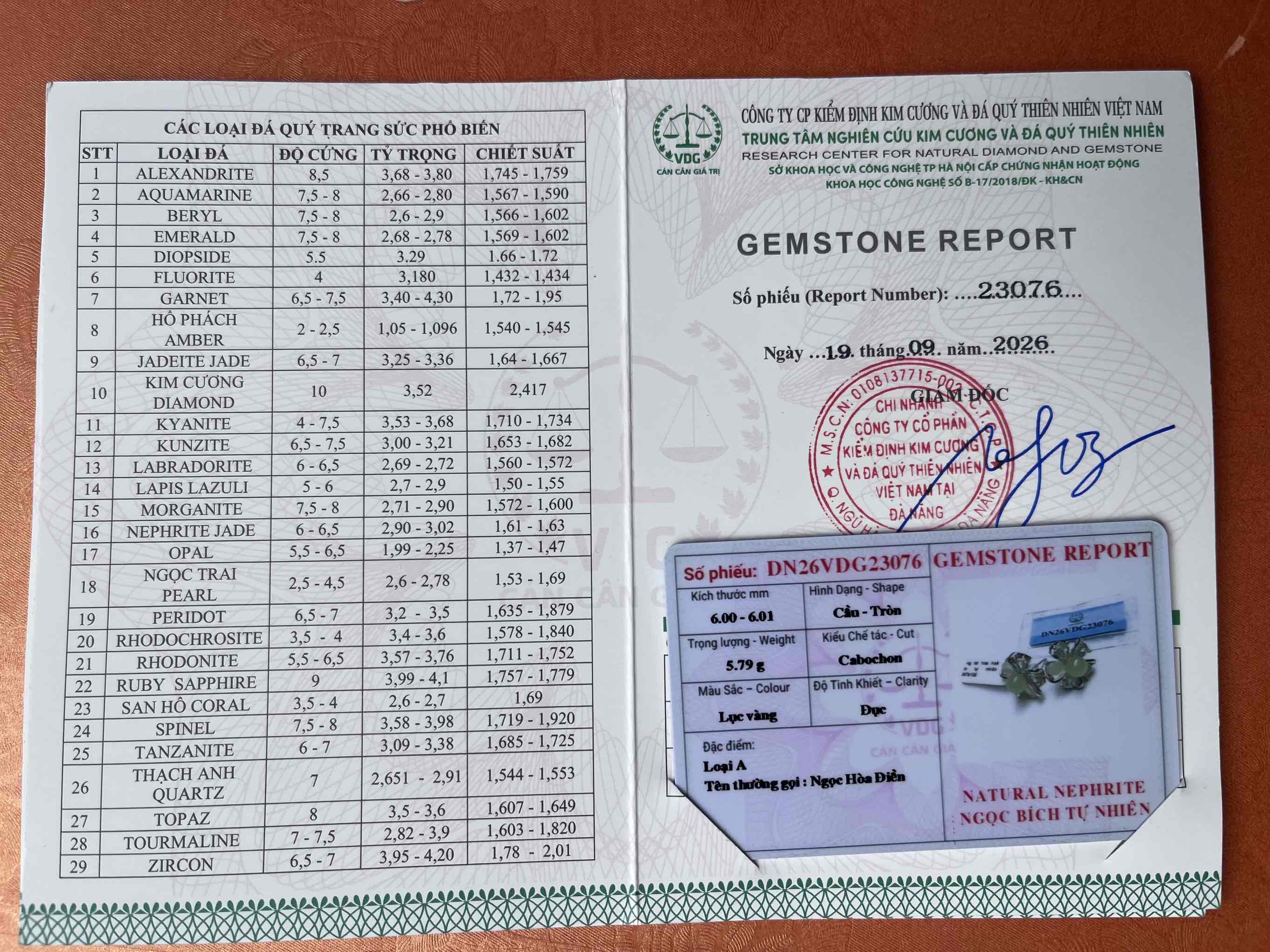 Bông tai Ngọc Hoà Điền hoa 5 cánh