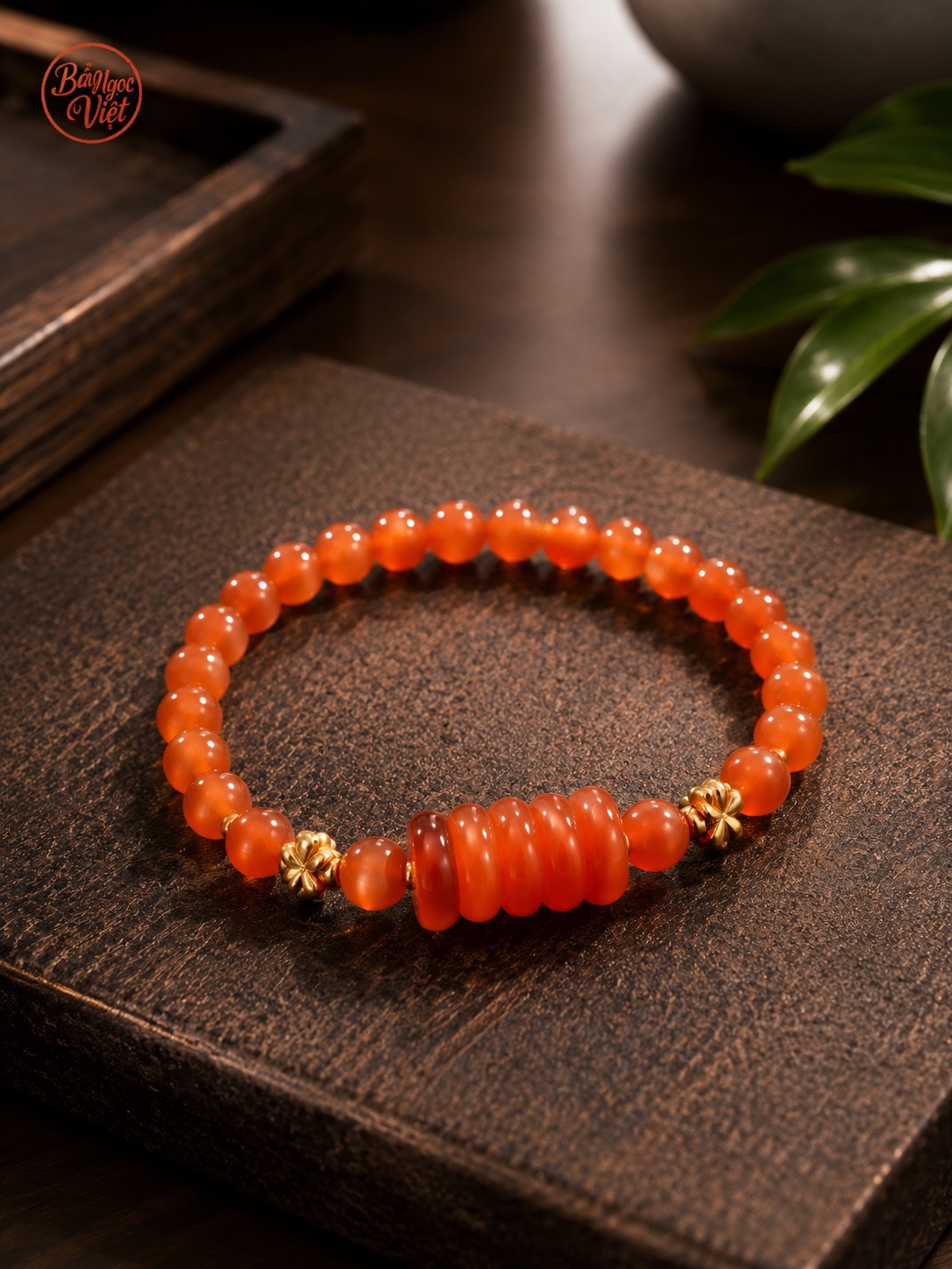 Vòng Tay Đá Mắt Mèo Ngũ Điếu mix Charm
