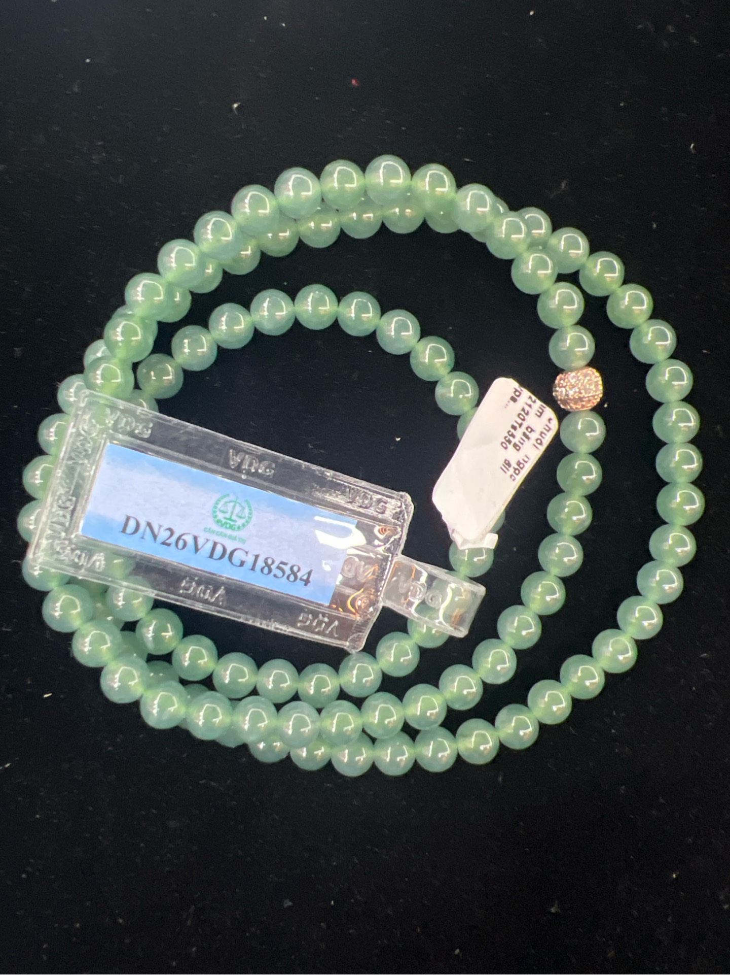 Chuỗi vòng Lam ngọc Jadeite Type A
