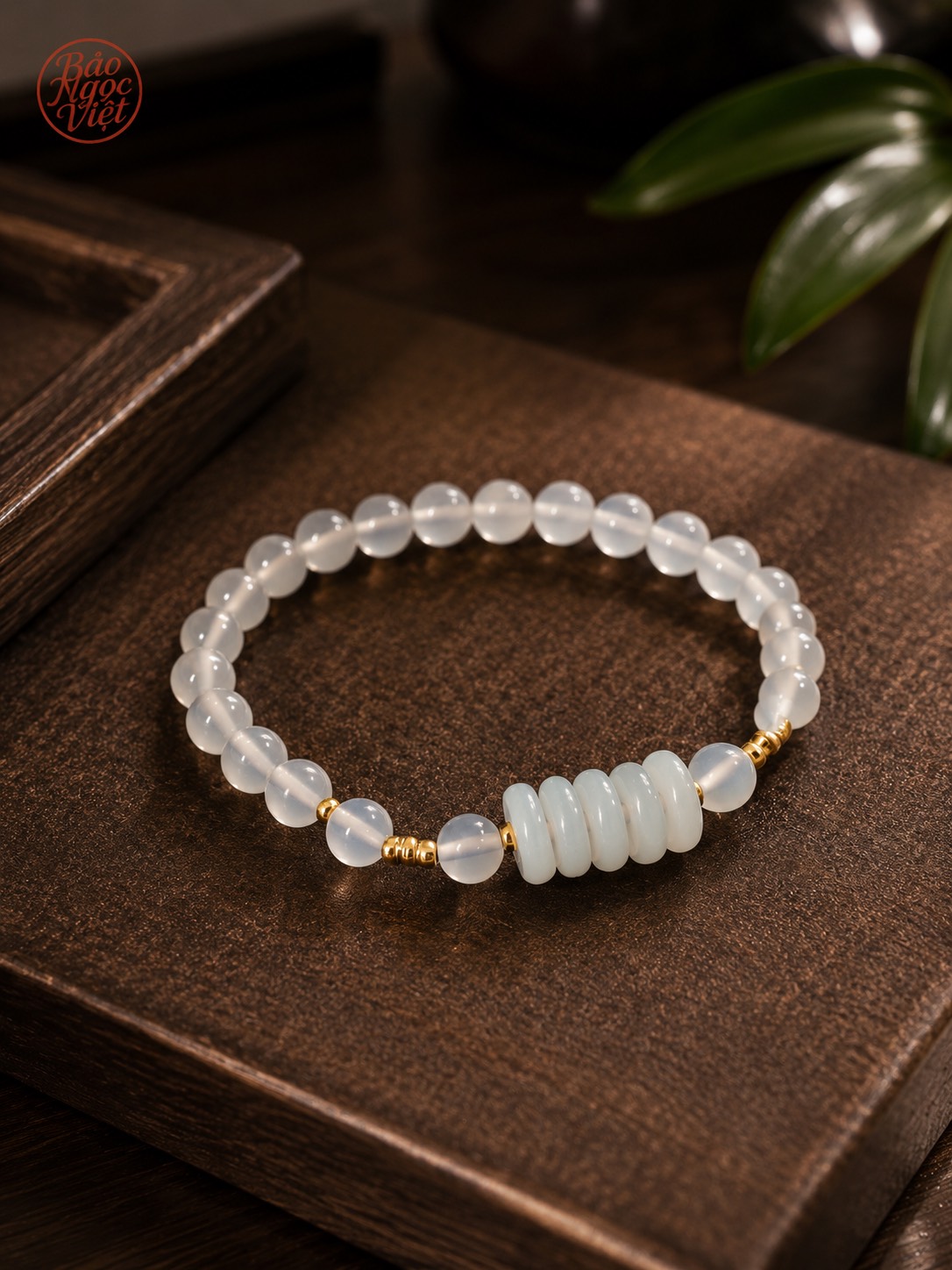 Vòng Tay Đá Mắt Mèo Ngũ Điếu mix Charm