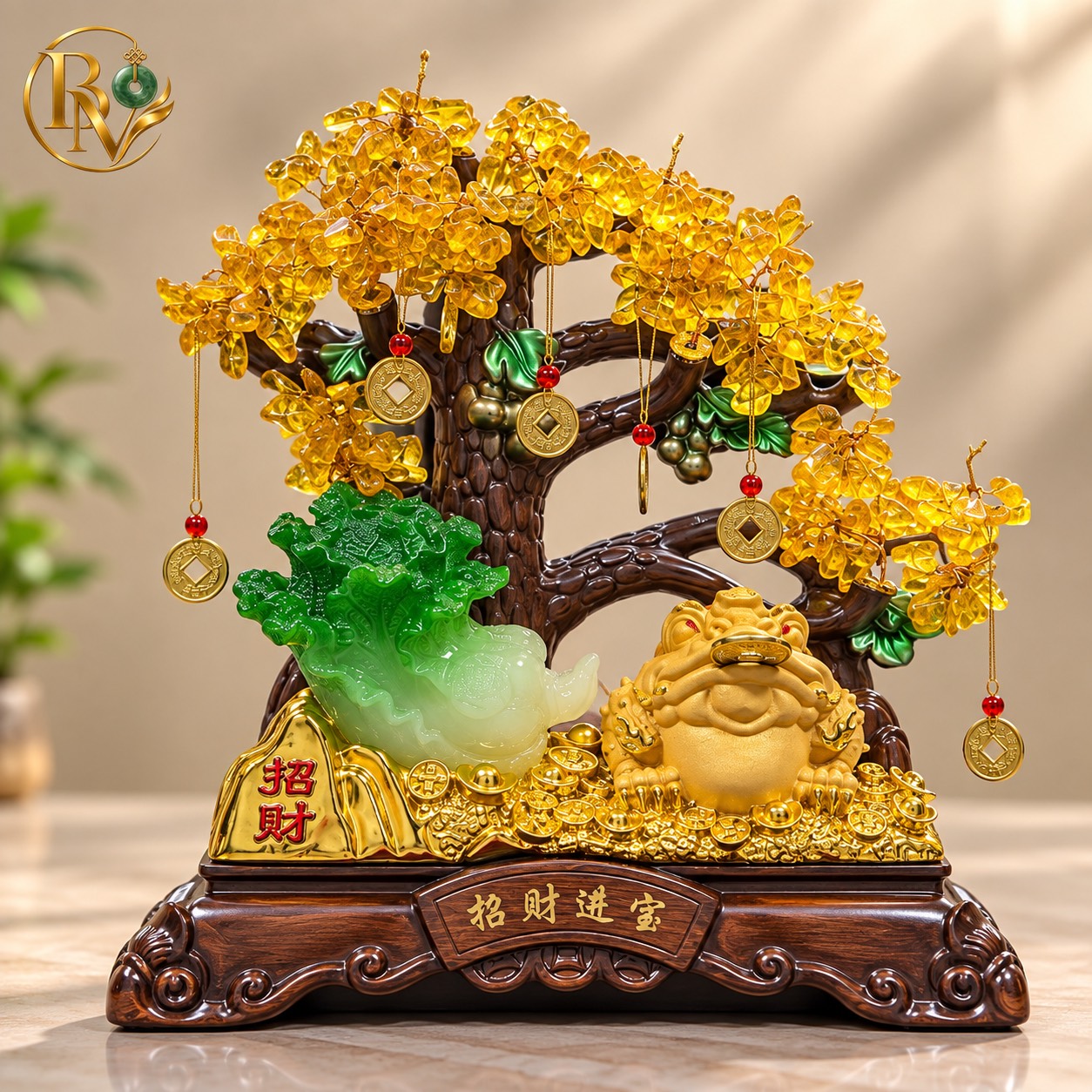 Cây Phong Thuỷ Tài Lộc Cóc Thiềm Thừ Cải Bắp
