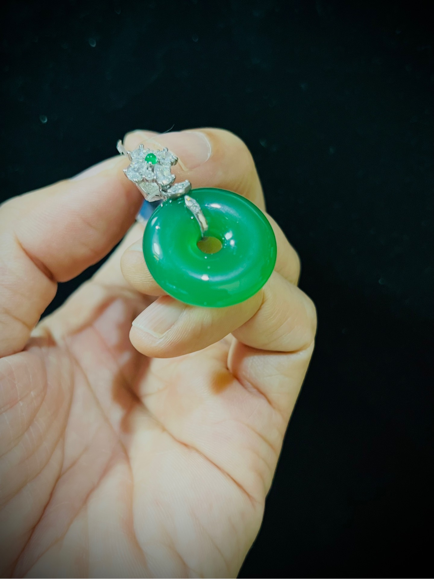 Mặt dây Đồng Điếu Mã Não tự nhiên 23.8x6.8mm