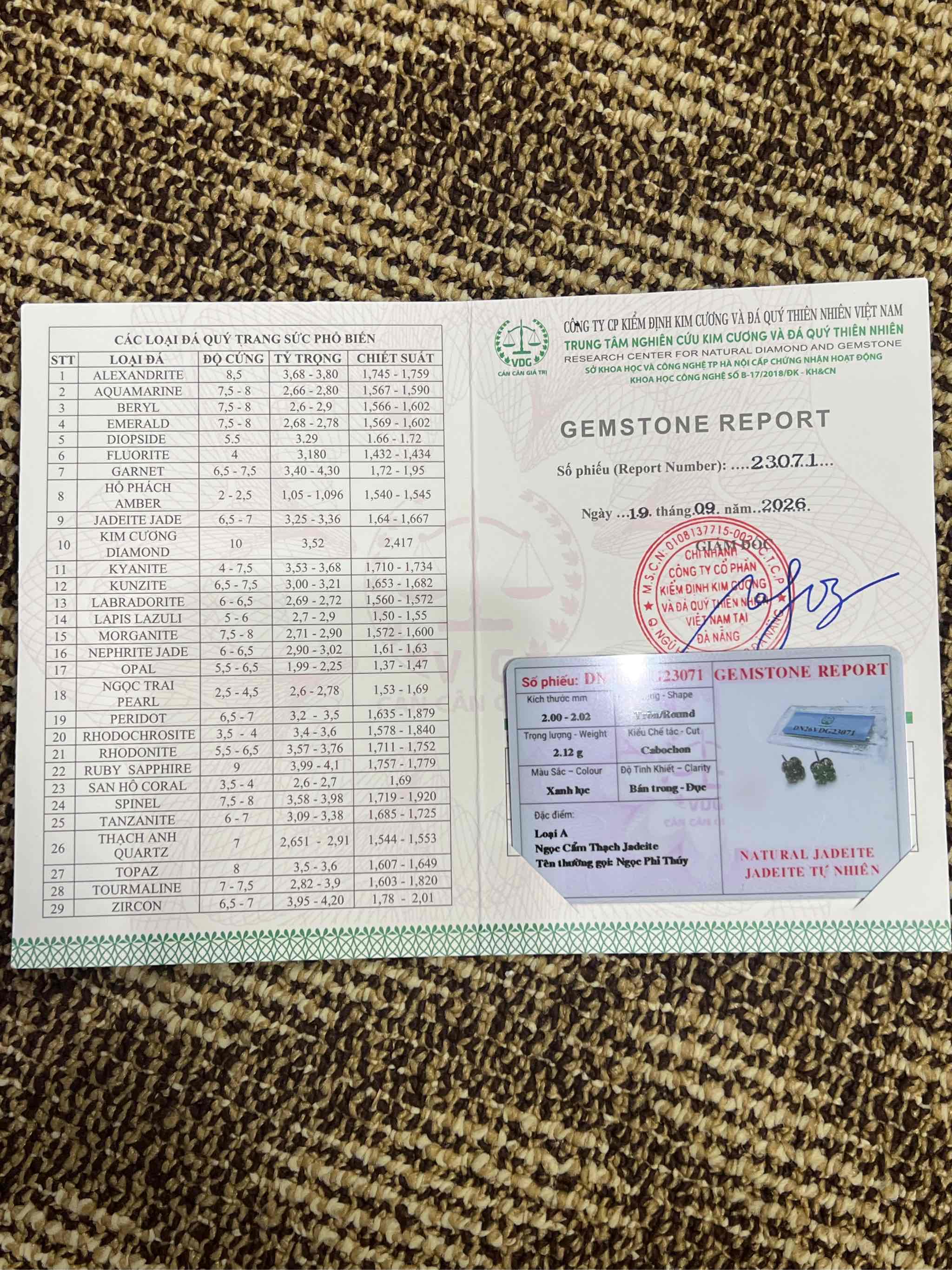 Bông tai 4 hạt Ngọc Phỉ Thuý Type A