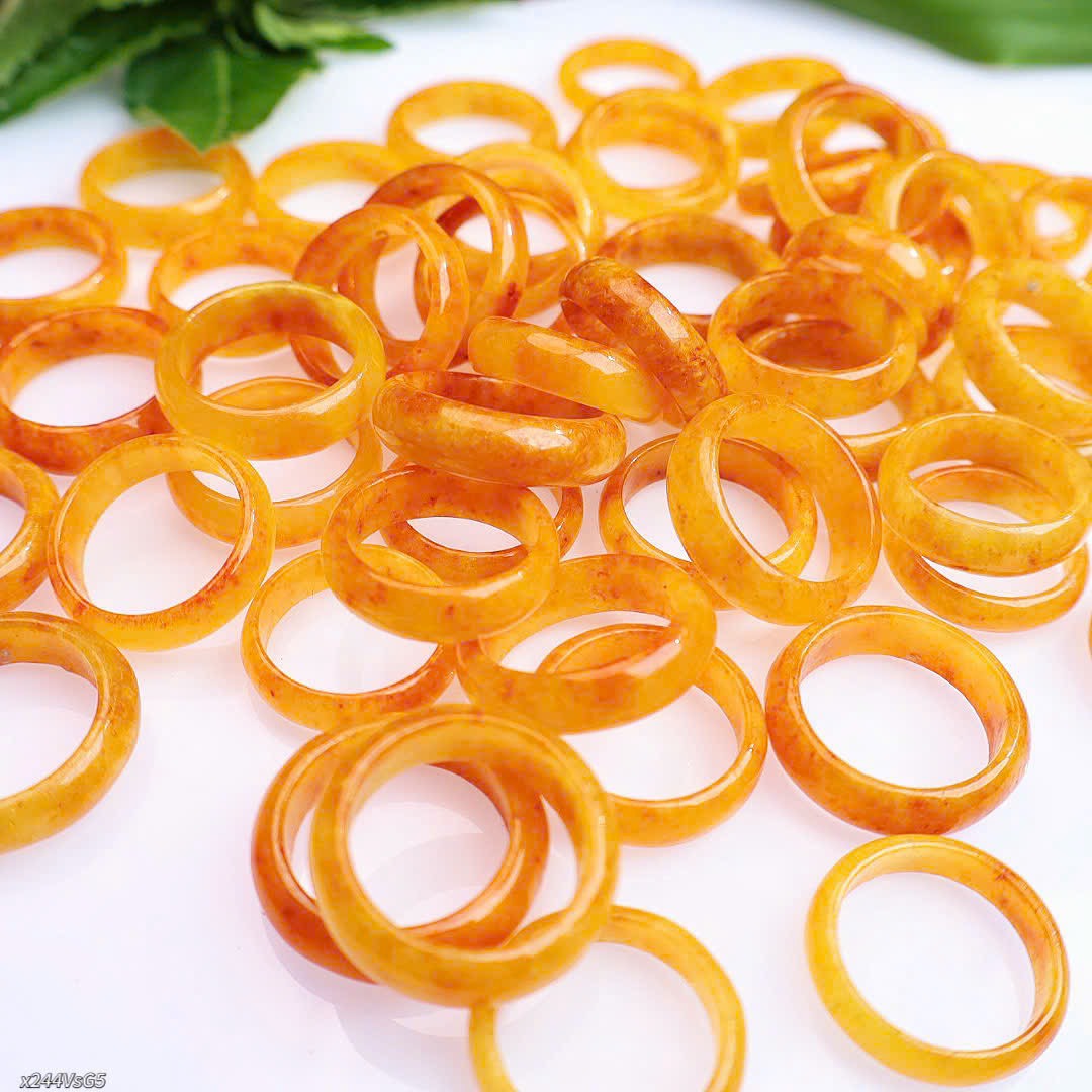 Nhẫn Cẩm Thạch bản hẹ Hoàng Phỉ ni nhiều size