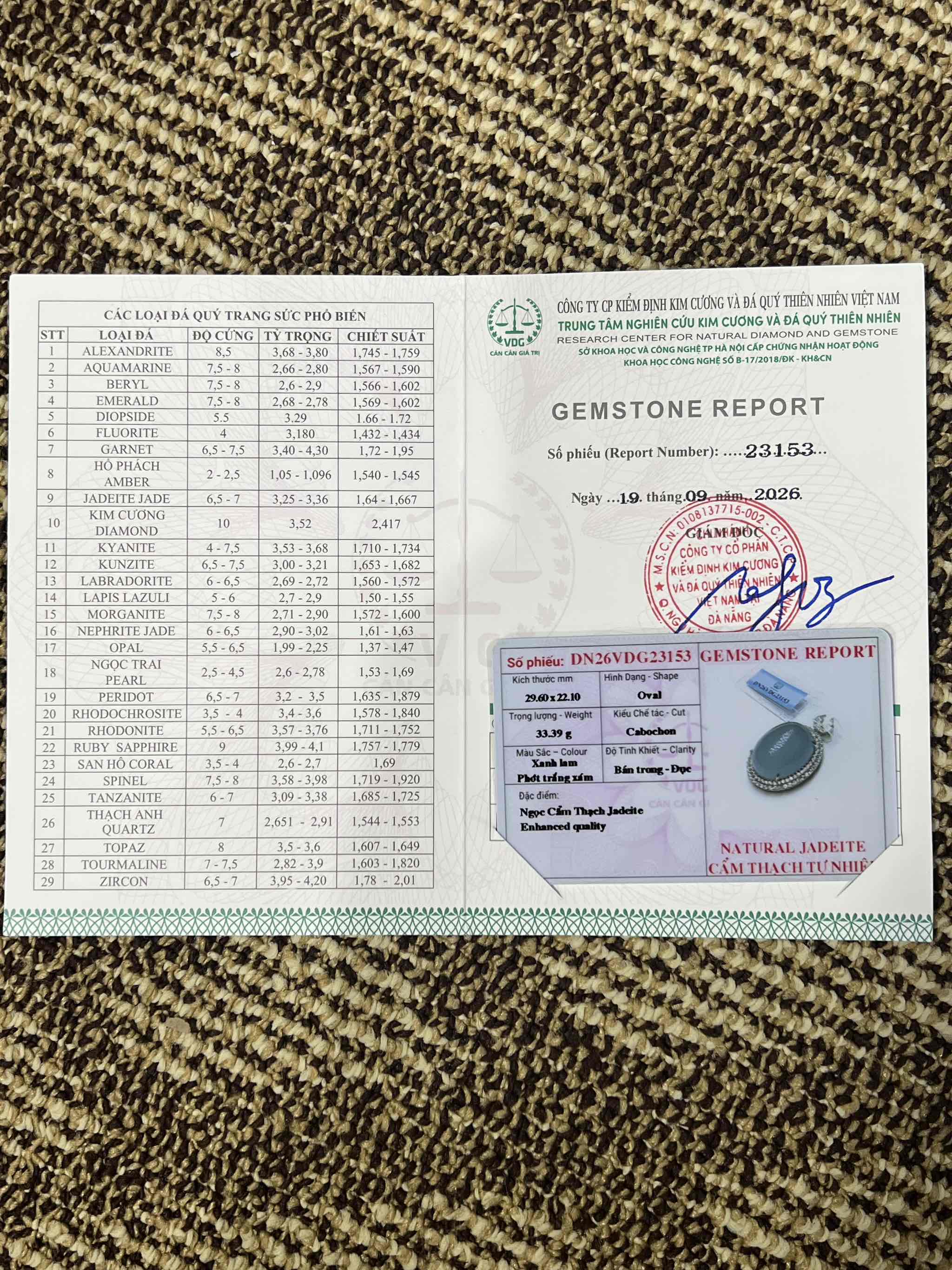Mặt Oval Ngọc Phỉ Thuý Băng Monet size lớn