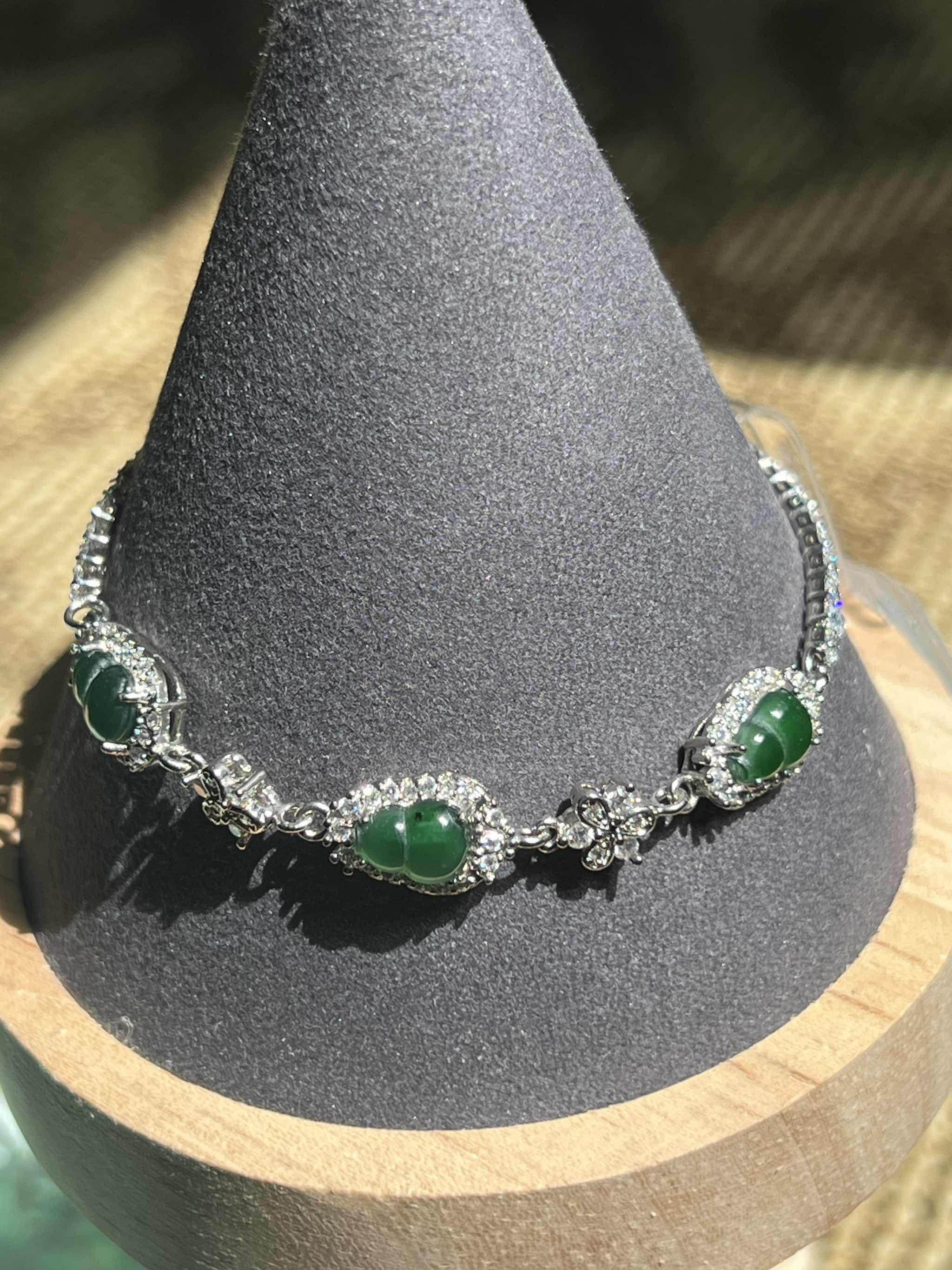 Lắc tay Hồ Lô Ngọc bích mix charm