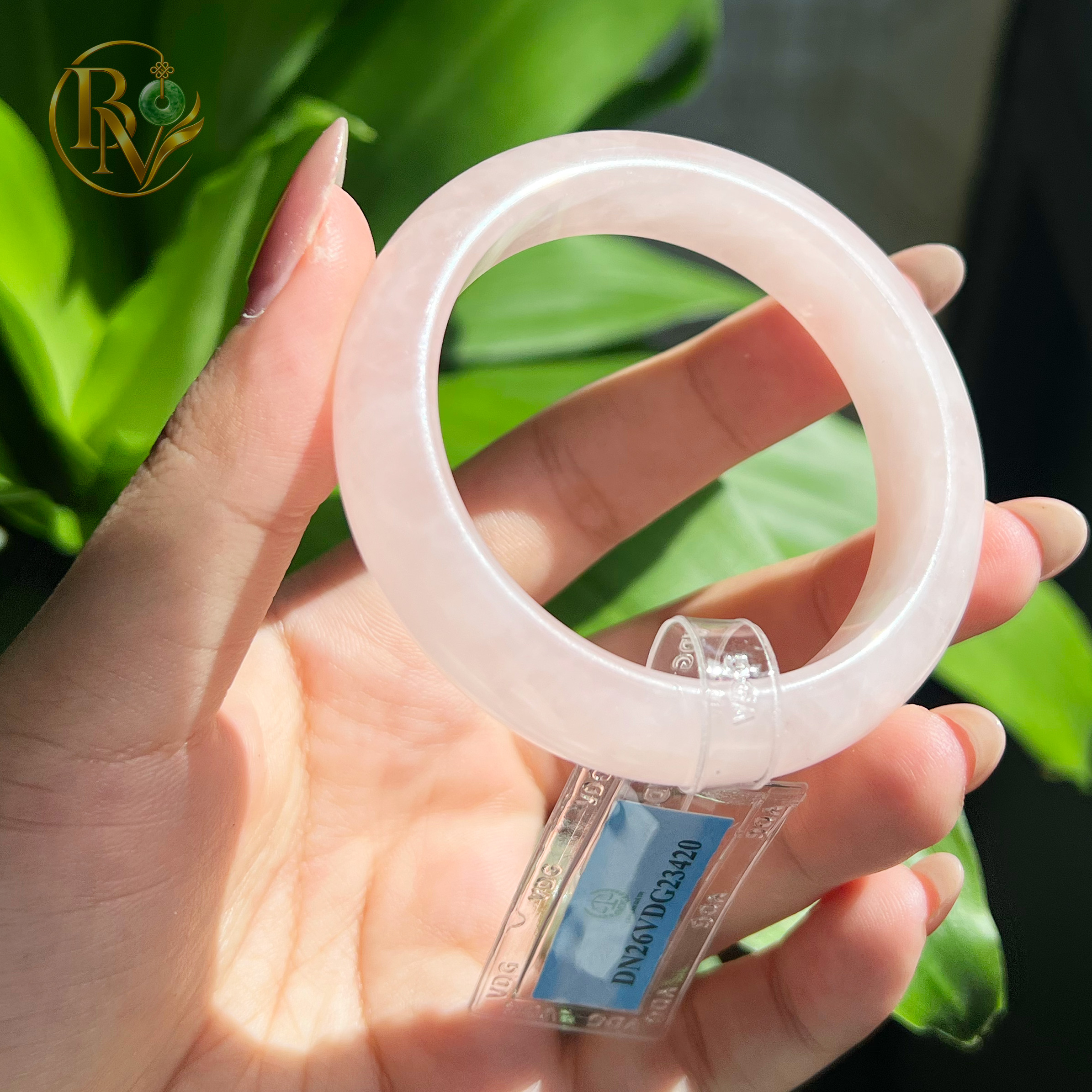 Vòng bản hẹ Thạch anh hồng ni 52 chột 13