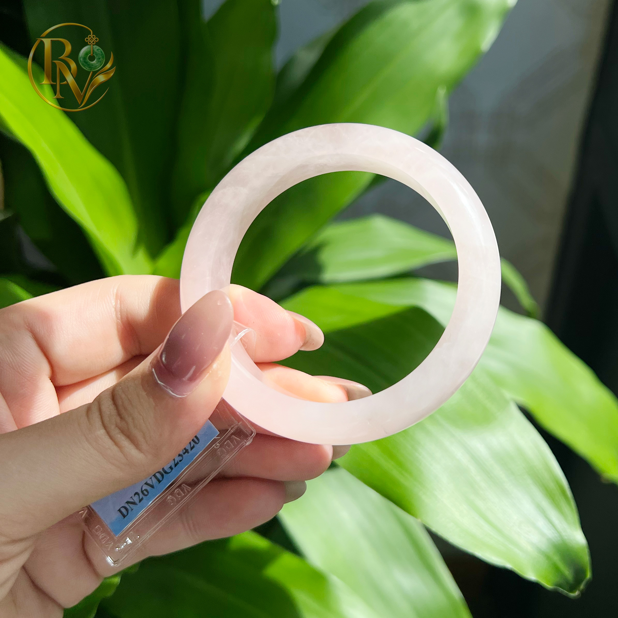 Vòng bản hẹ Thạch anh hồng ni 52 chột 13