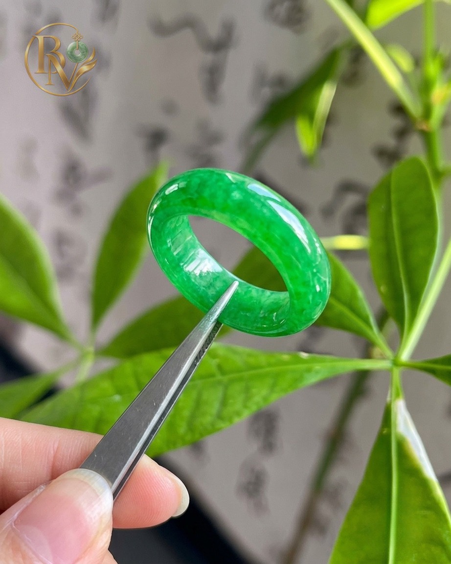 Nhẫn Cẩm Thạch bản hẹ Xanh Cây ni nhiều size