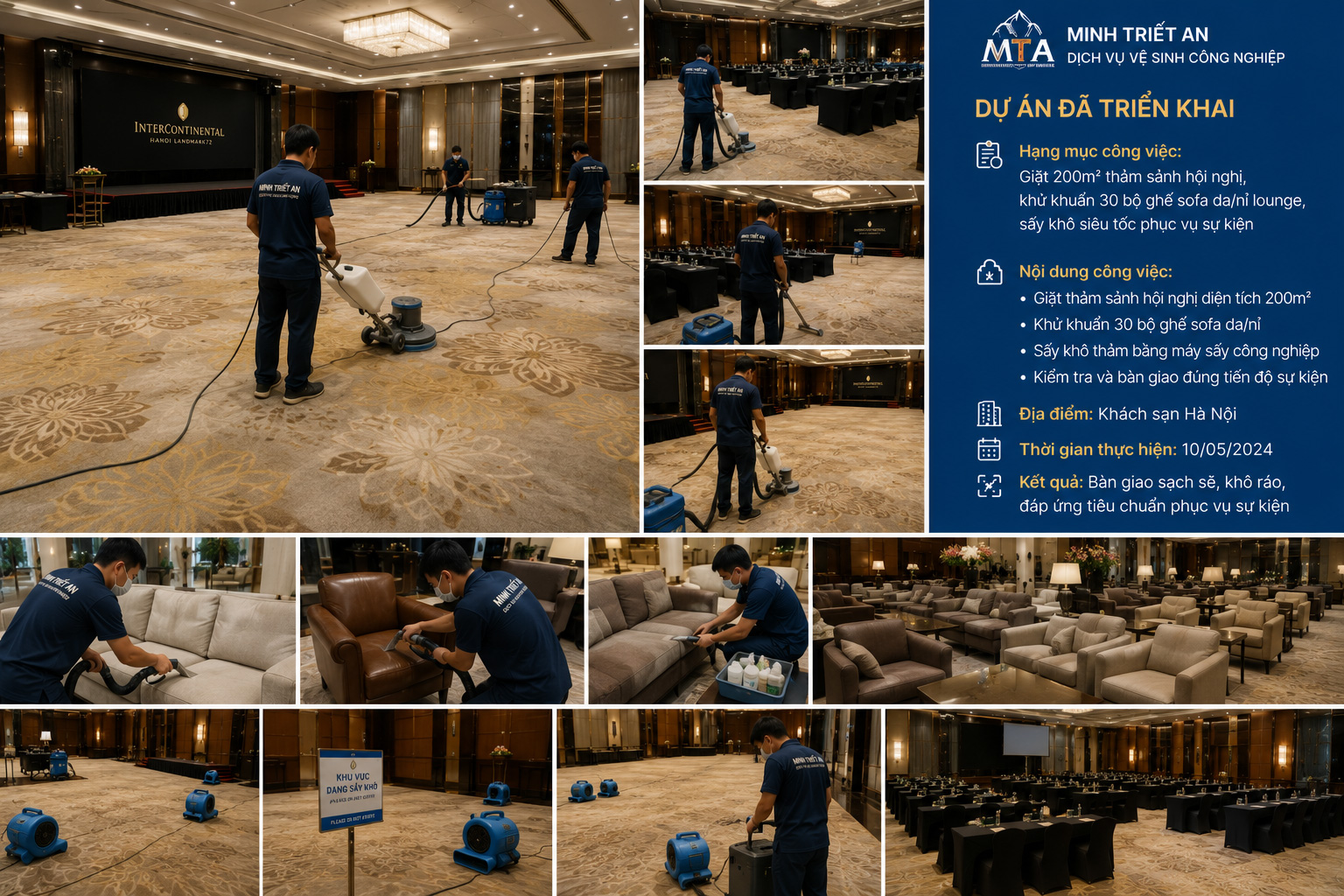 Dự án Giặt thảm & Sofa chuyên sâu Khách sạn Pan Pacific Hà Nội (Thanh Niên, Tây Hồ)