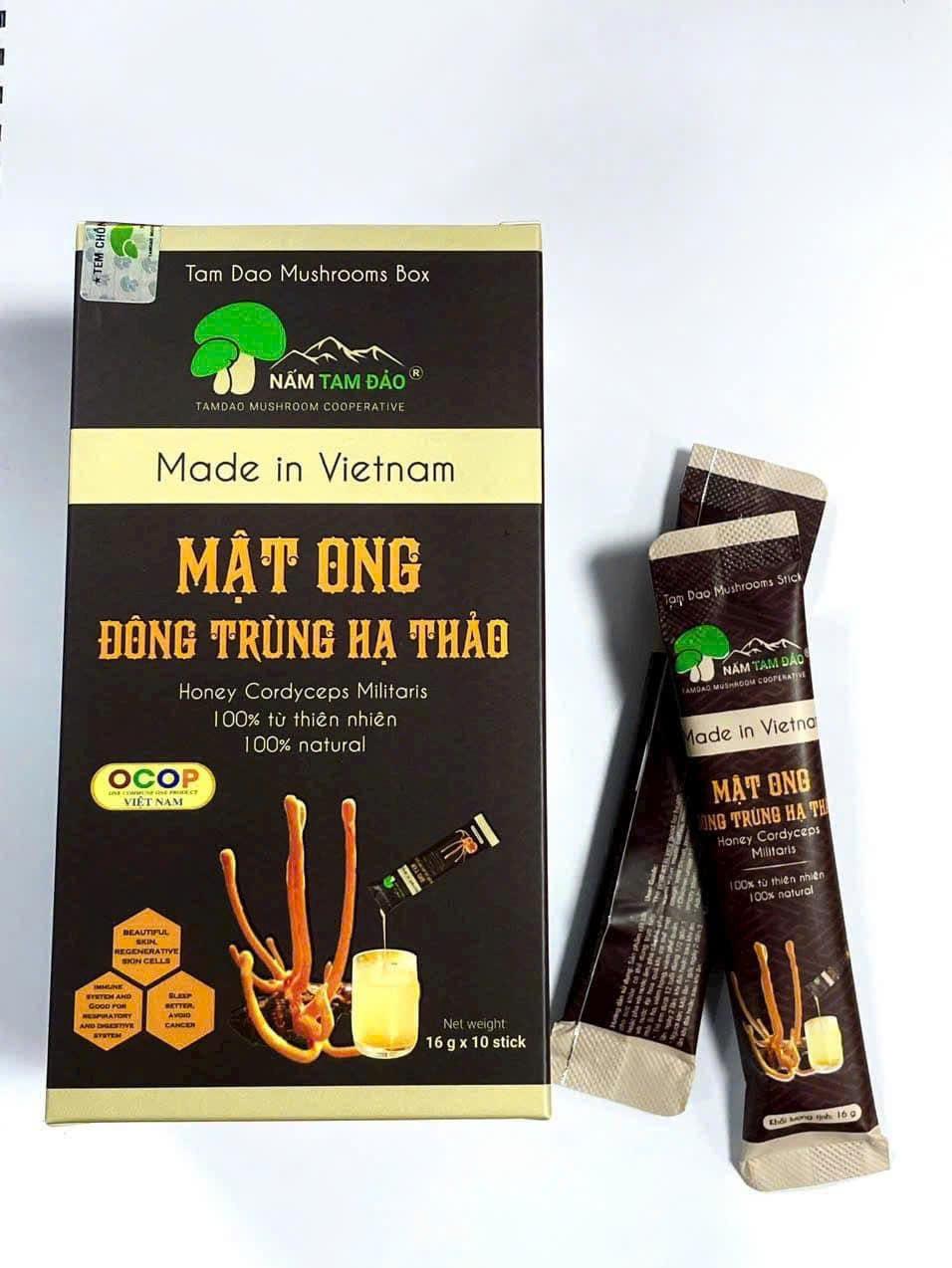 Mật Ong Đông Trùng Hạ Thảo Hộp 10 Gói - Phú Thọ