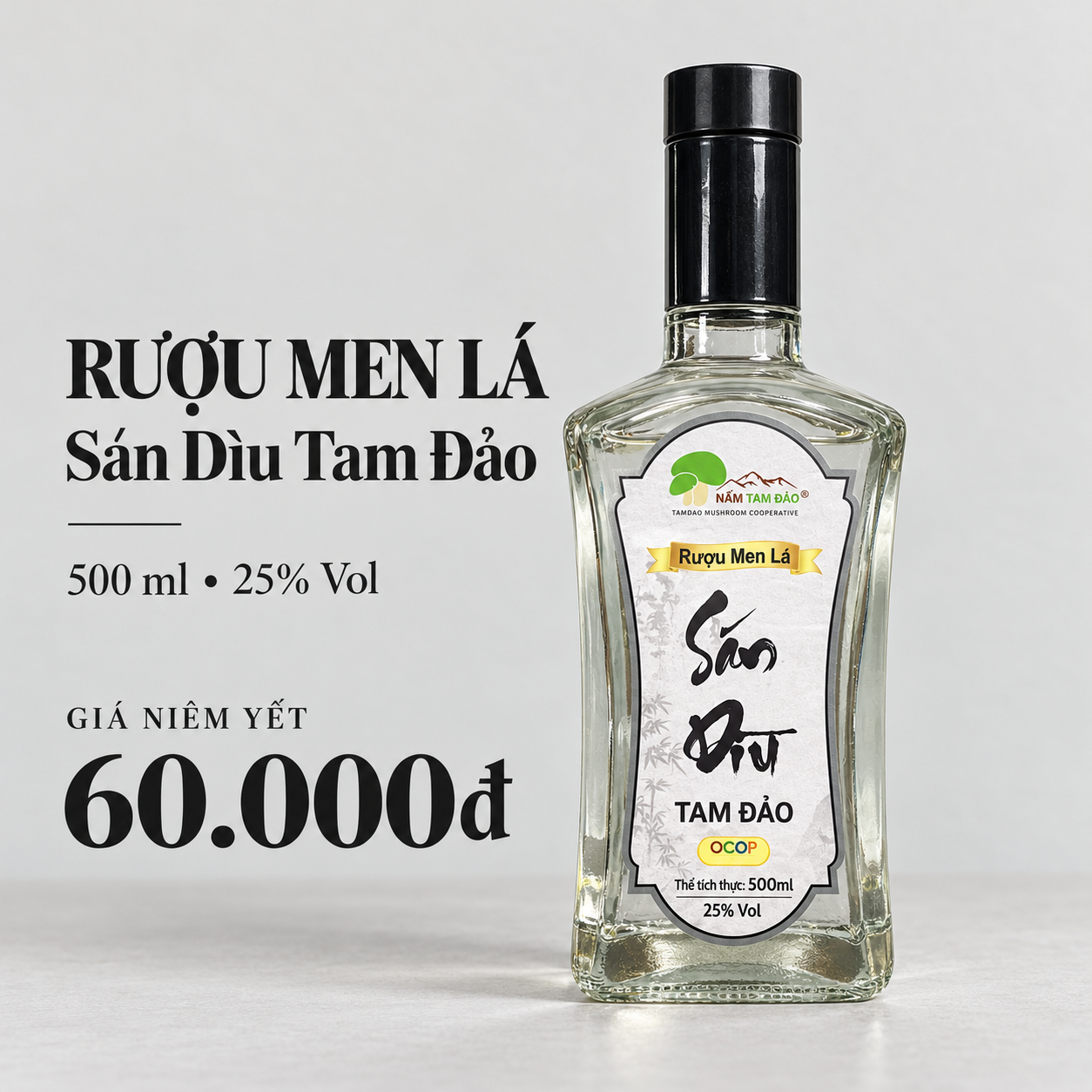 Rượu men lá Sán Dìu Tam Đảo 500 ml