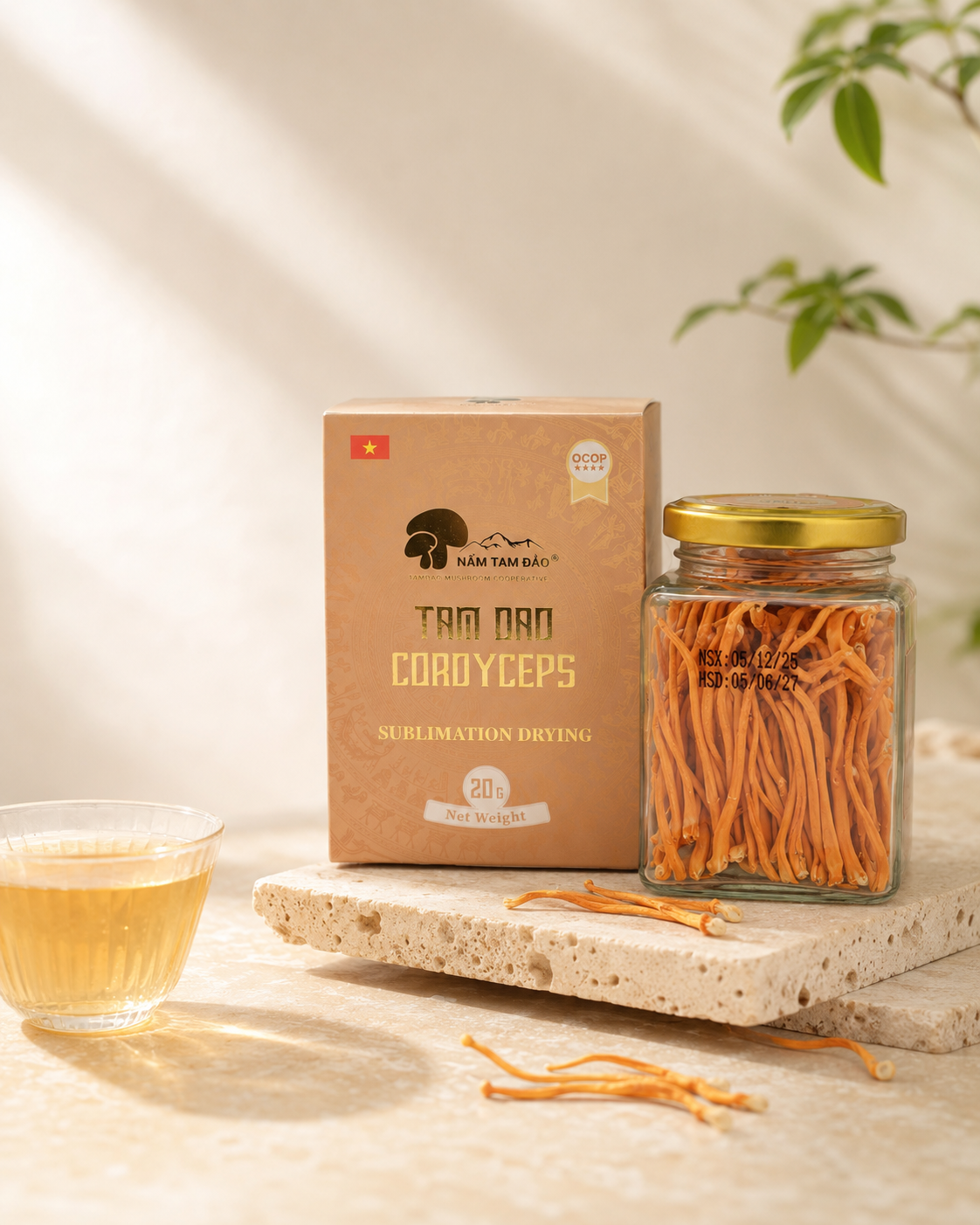 Đông Trùng Hạ Thảo Sấy Thăng Hoa ( 5gram, 10gram, 20gram) - Phú Thọ