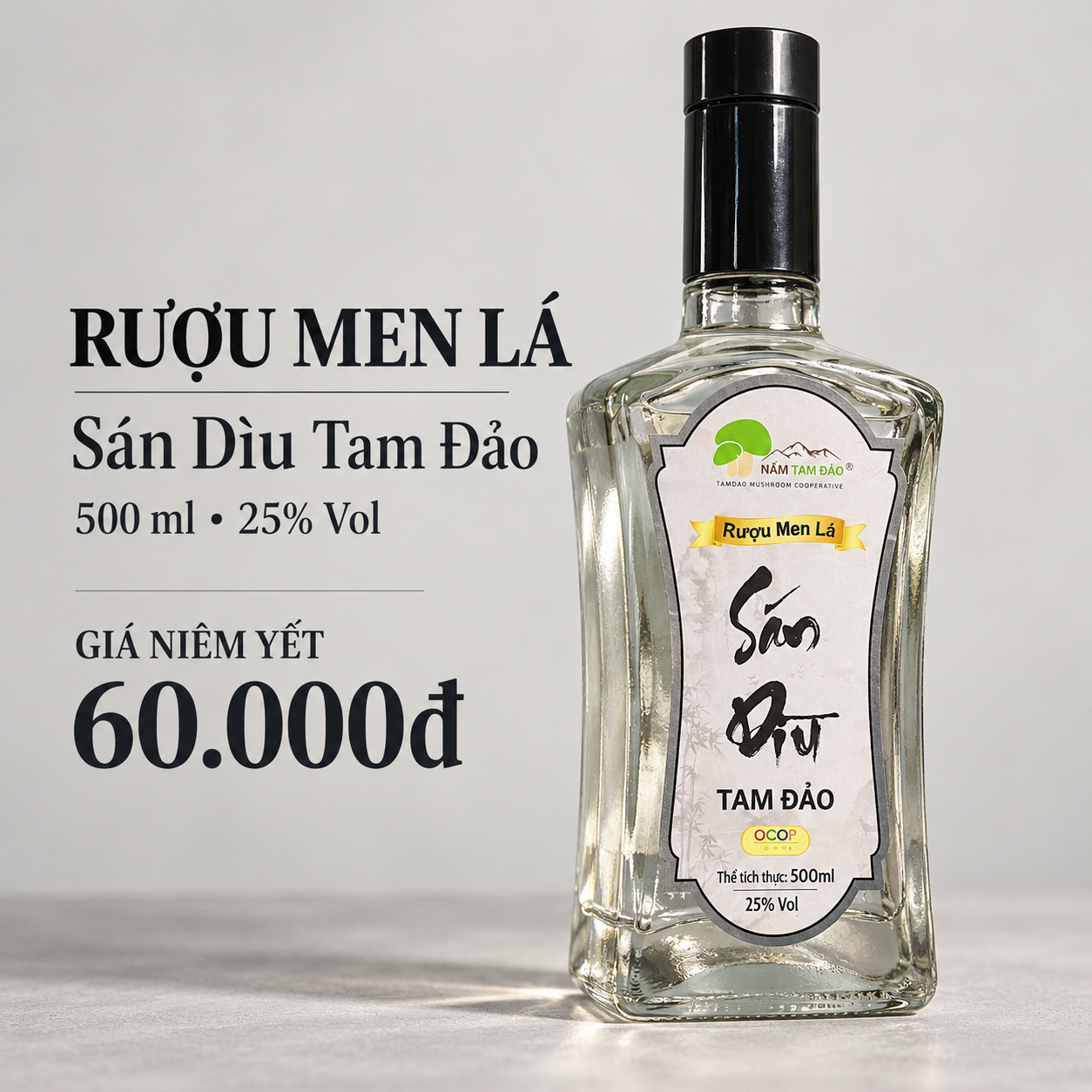 Rượu men lá Sán Dìu Tam Đảo 500 ml