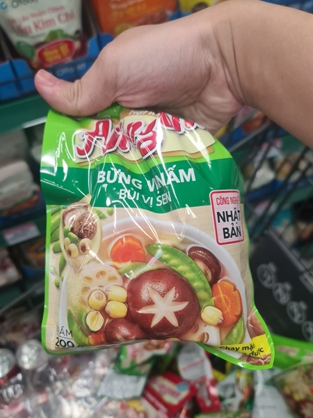 HẠT NÊM CHAY AJI-NGON BỪNG VỊ NẤM BÙI VỊ SEN AJI-NO-MOTO 200G