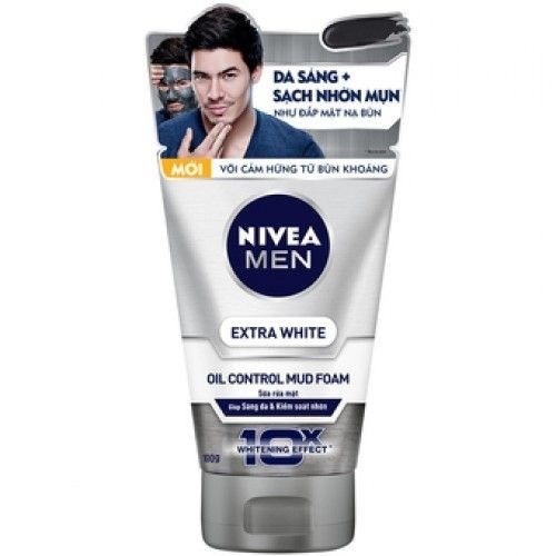 Sữa Rửa Mặt Nivea men giúp sáng da và kiểm soát nhờn 100g