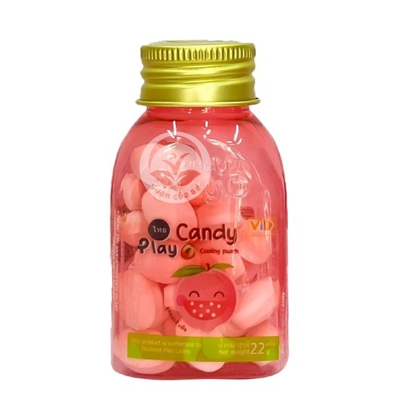 Kẹo ngậm thơm miệng Thái Lan candy play Hương đào 22g