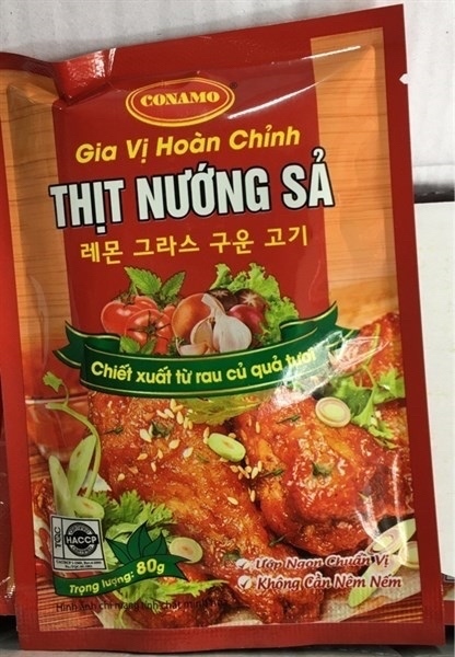 GIA VỊ THỊT NƯỚNG XẢ CONAMO 80G