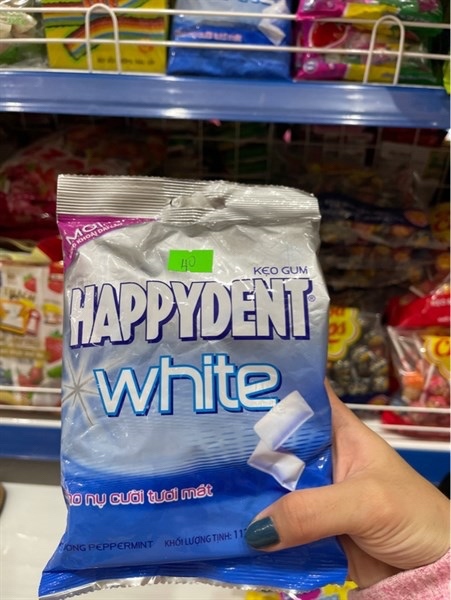 Happy Dent White gói kẹo gum hương bạc hà