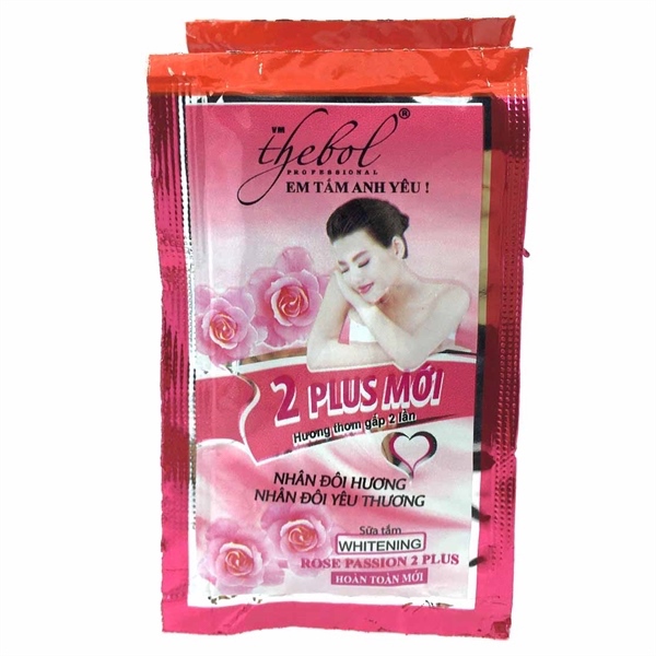 Thebol sữa tắm thảo dược hương hoa hồng 2 plus 6g