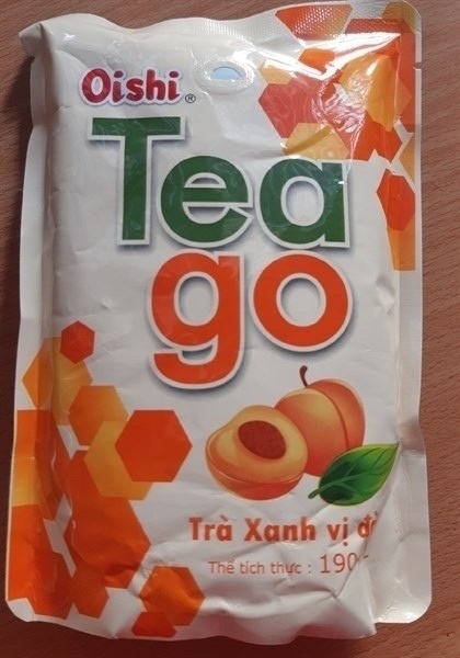 NƯỚC OISHI TEAGO TRÀ XANH VỊ ĐÀO 190ML/ 10 GÓI
