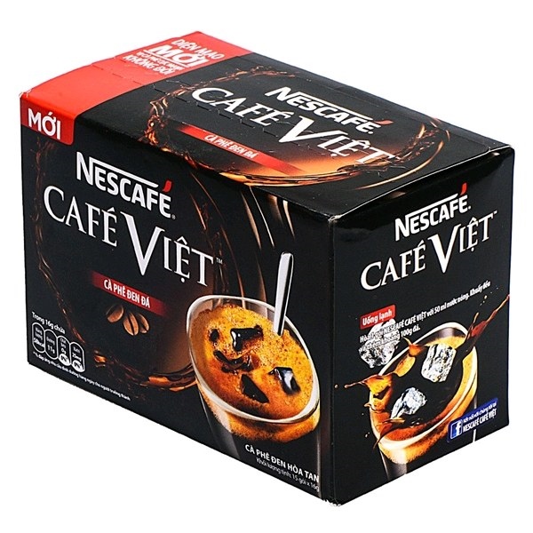 Nescafe Việt cafe đen đá hòa tan hộp 15 gói X16GR