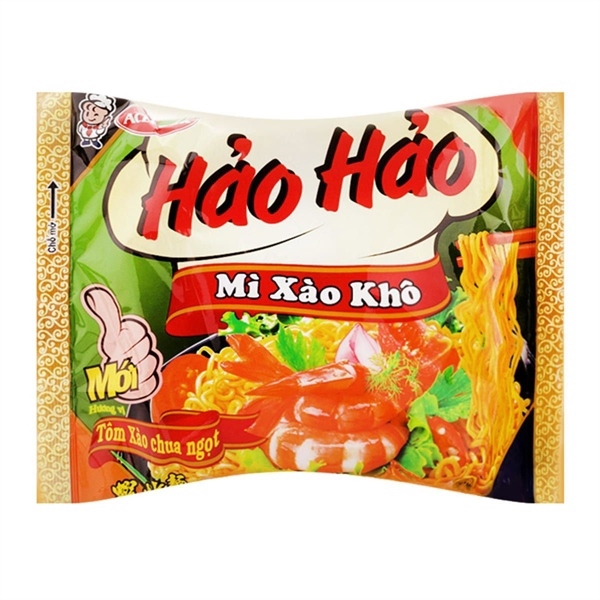 Mì Hảo hảo xào khô tôm chua ngọt