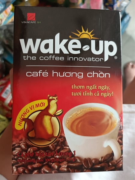 WAKE-UP CAFÉ HƯƠNG CHỒN HỘP 18 GÓI X 17G