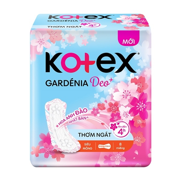 Băng Vệ Sinh Kotex Hoa Anh Đào Siêu Mỏng Cánh 23cm 8 Miếng