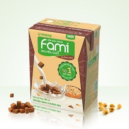 Sữa Đậu Nành Fami Nguyên Chất Vị Đường Đen 200ml