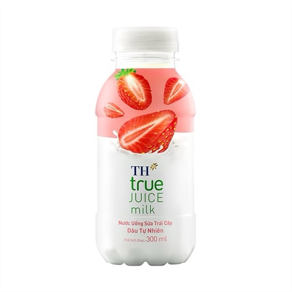 NƯỚC UỐNG SỮA TRÁI CÂY VỊ DÂU TH TRUE JUICE MILK 300ML STRAWBERRY JUICE MILK TH TRUE JUICE MILK 300ML