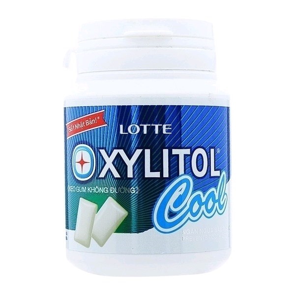 Kẹo gum không đường xylitol cool LOTTE gói 159,5G xanh blue
