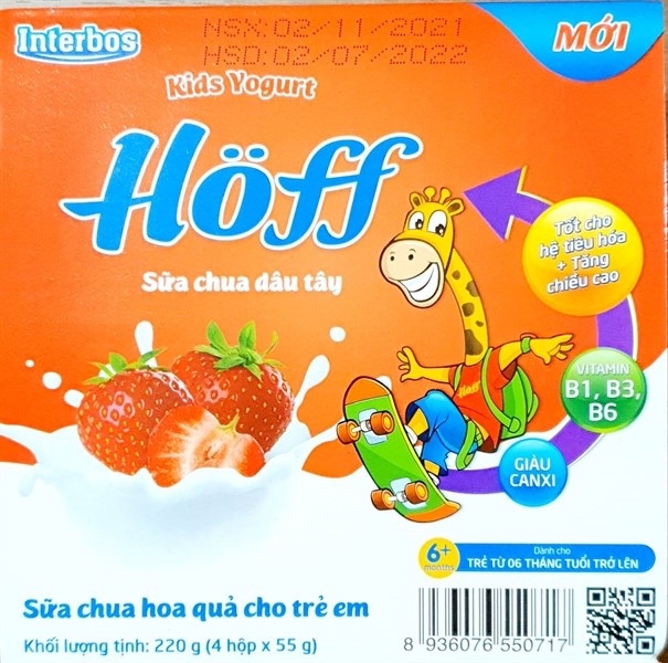 SỮA CHUA HOFF VỊ DÂU TÂY 220Gs