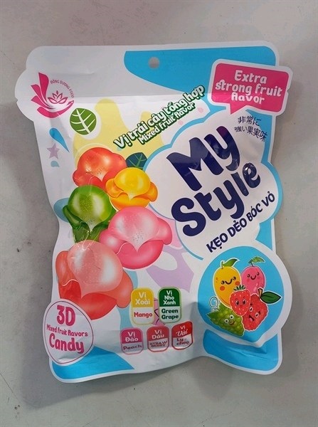 MY STYIE KẸO DẺO BÓC VỎ MIX VỊ180G
