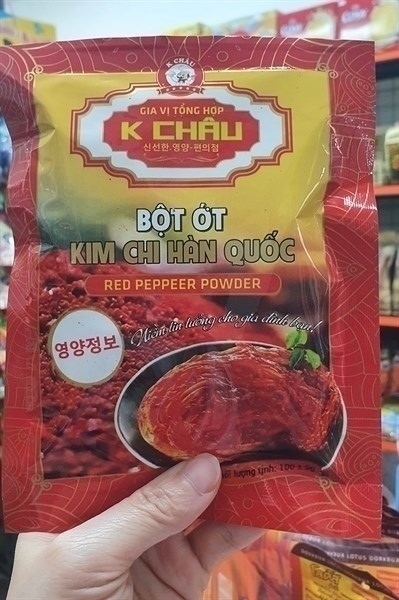 BỘT ỚT KIM CHI HÀN QUỐC K CHÂU GÓI 100G-1 BỊCH 5 GÓI