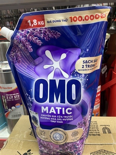 NƯỚC GIẶT OMO CỬA TRƯỚC HƯƠNG OẢI HƯƠNG THƯ THÁI 1.8L