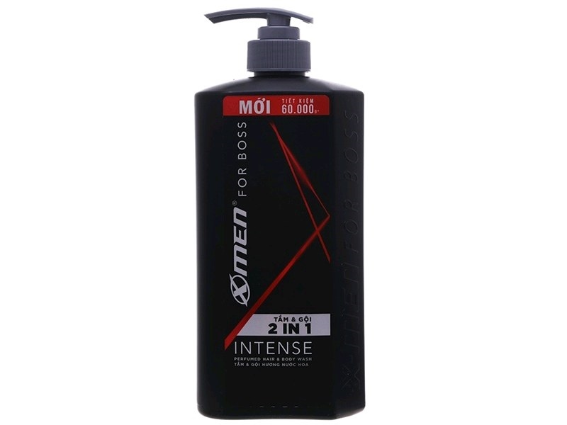 XMEN SỮA TẮM GỘI 2 IN 1 HƯƠNG NƯỚC HOA FOR BOSS CHAI ĐEN LĂN KHỬ MÙI 40ML 650G