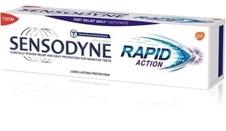 SENSODYNE RAPID ACTION 100G포스기 제품명 TÊN SP KIOTKEM ĐÁNH RĂNG SENSODYNE GIẢM NGAY Ê BUỐT 100G