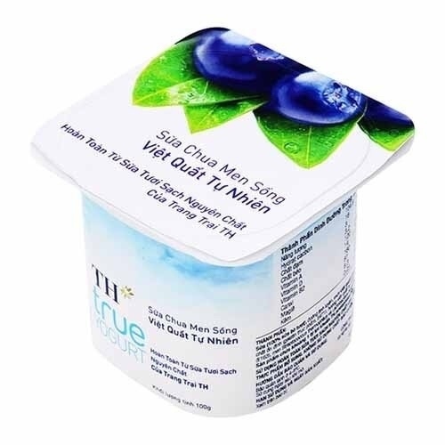 SỮA CHUA TH TRUEMILK VIỆT QUẤT 100G TH TRUEMILK BLUEBERRY YOGURT 100G