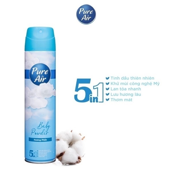 Xịt Phòng Pure Air Hương Phấn 280Ml