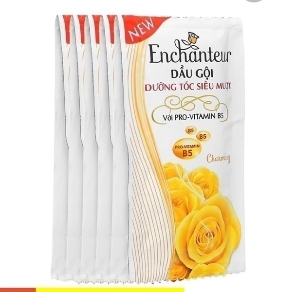 DÂY DẦU GỘI DƯỠNG TÓC SIÊU MƯỢT ENCHANTEUR VANG CHARMING DÂY 12 GÓI