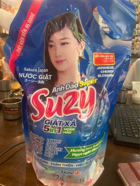 NƯỚC GIẶT SUZY ANH ĐÀO SUPER 2KG