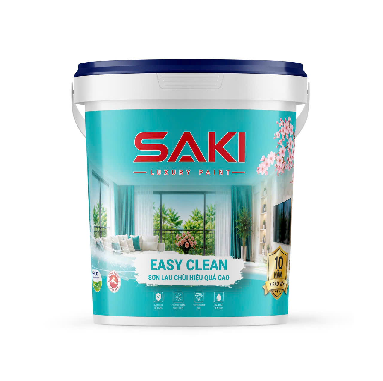 Sơn Lau Chùi Hiệu Quả Cao SAKI Easy Clean