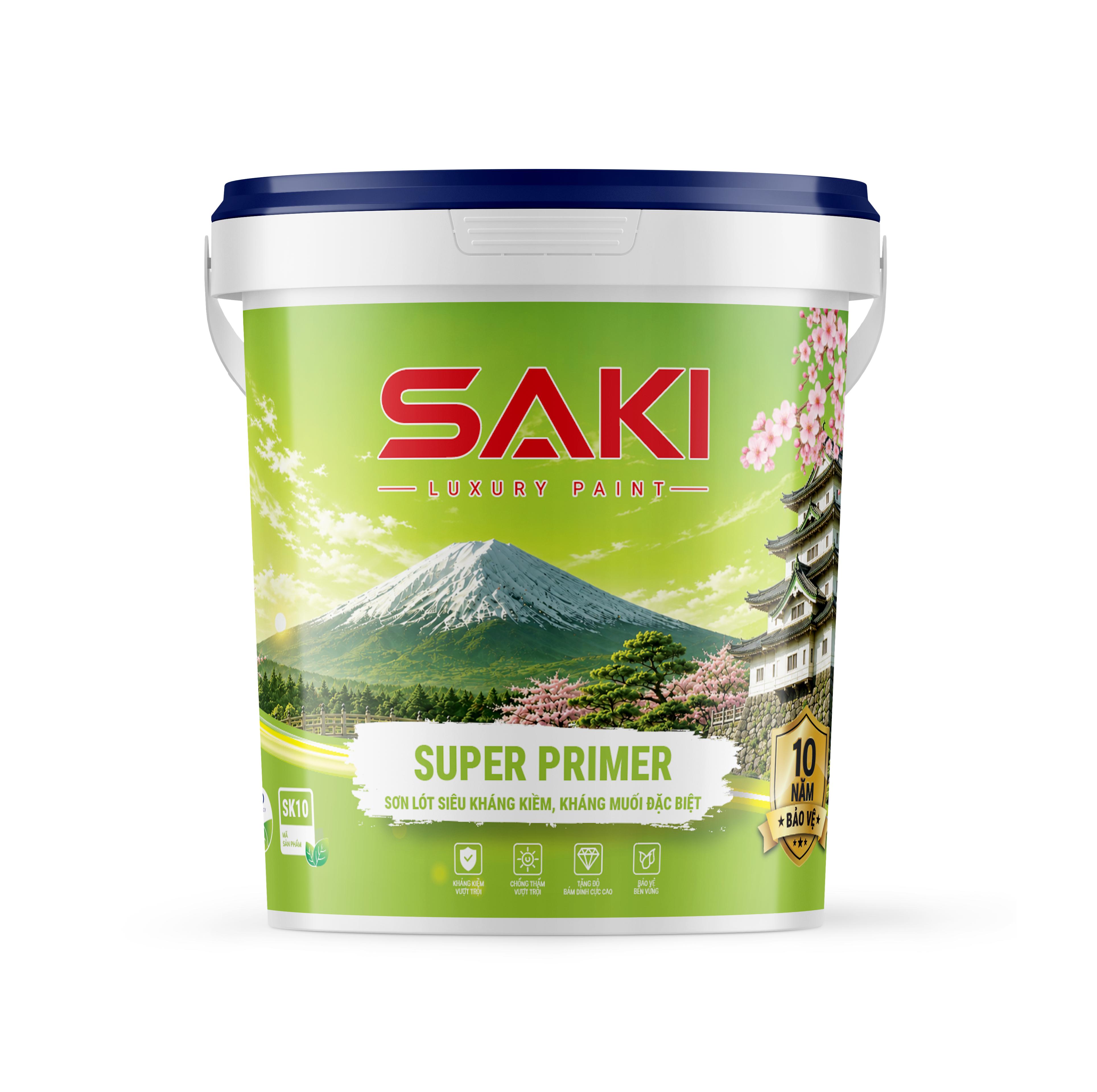 Sơn Lót Siêu Kháng Kiềm, Kháng Muối Đặc Biệt SAKI Super Primer