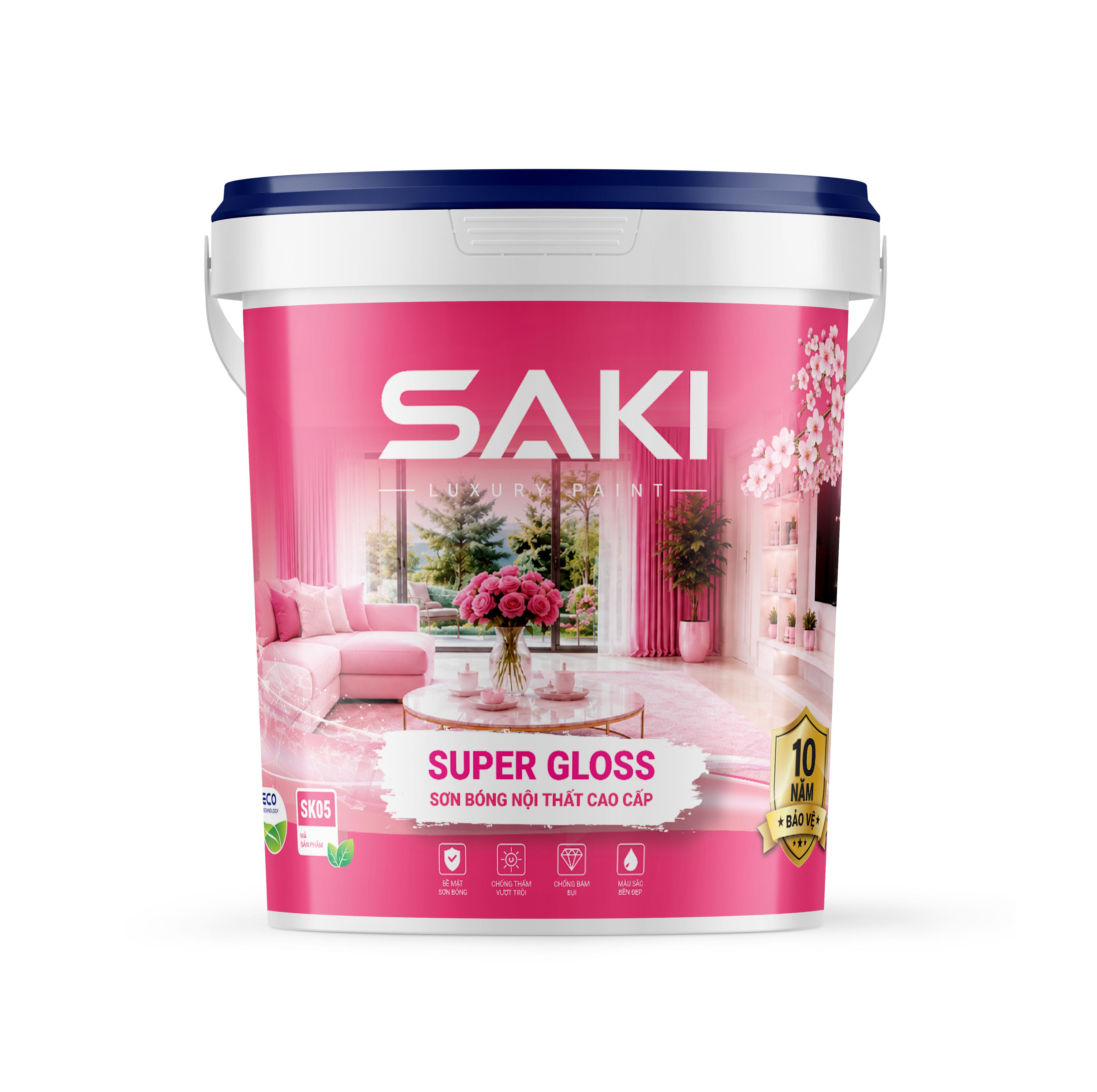 Sơn Bóng Nội Thất Cao Cấp SAKI Super Gloss