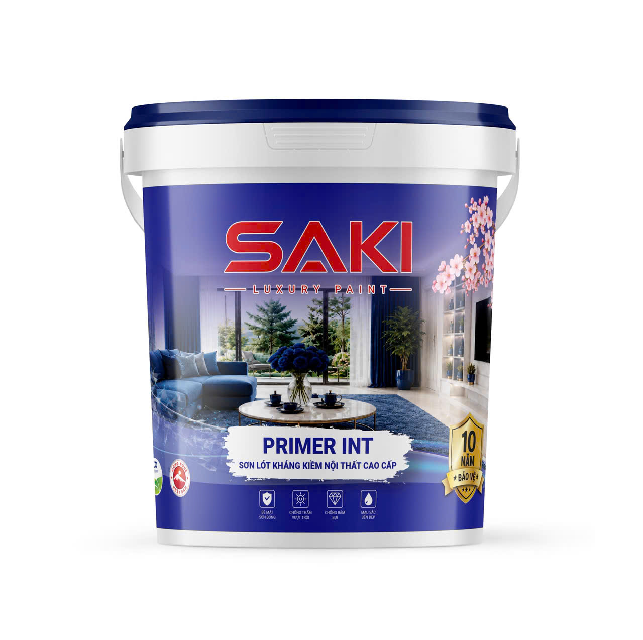 Sơn Lót Kháng Kiềm Nội Thất Cao Cấp SAKI Primer Int